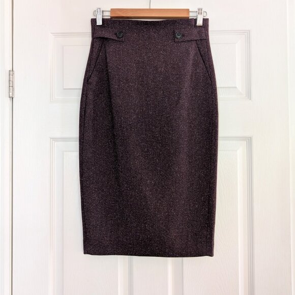 RW&CO pencil skirt heathered maroon size 0 - Picture 1 of 16
